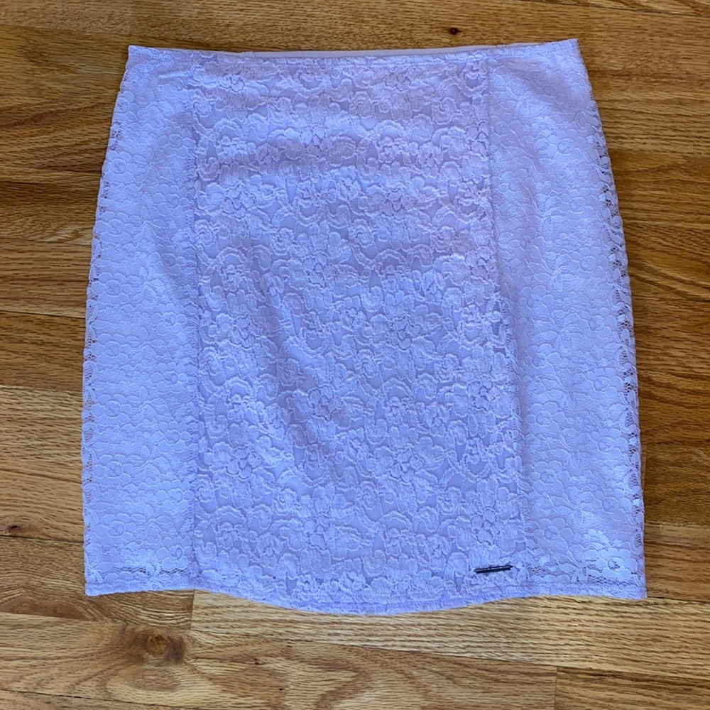 Abercrombie and Fitch Light Purple Lace Bodycon Mini Skirt
